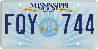 MS license plate FQY744