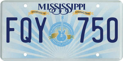 MS license plate FQY750