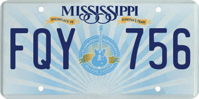 MS license plate FQY756