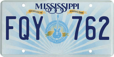 MS license plate FQY762