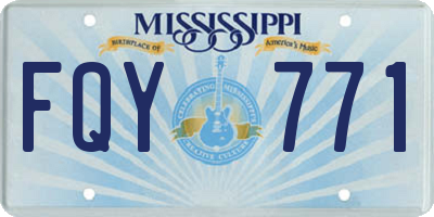 MS license plate FQY771