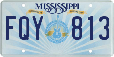MS license plate FQY813