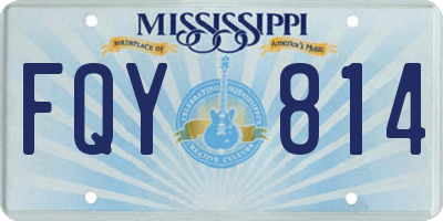 MS license plate FQY814