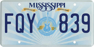 MS license plate FQY839