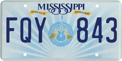 MS license plate FQY843