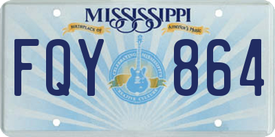 MS license plate FQY864
