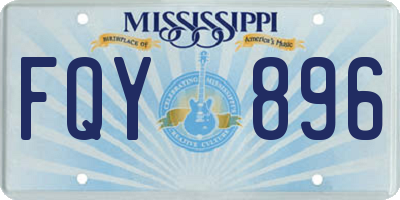 MS license plate FQY896