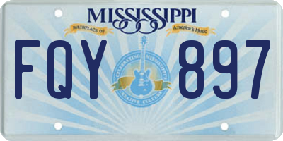 MS license plate FQY897
