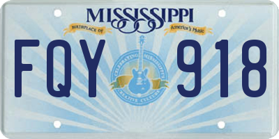 MS license plate FQY918
