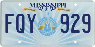 MS license plate FQY929