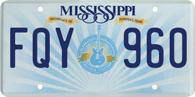 MS license plate FQY960