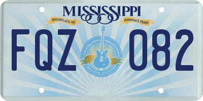 MS license plate FQZ082