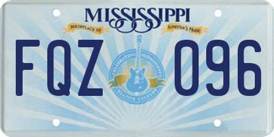 MS license plate FQZ096
