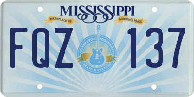 MS license plate FQZ137