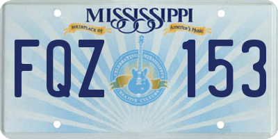 MS license plate FQZ153