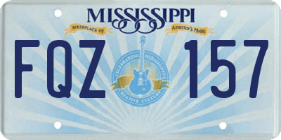 MS license plate FQZ157