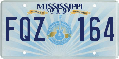 MS license plate FQZ164