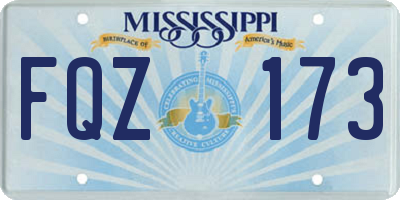 MS license plate FQZ173