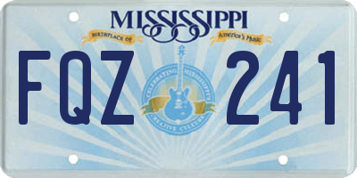 MS license plate FQZ241