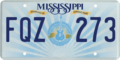MS license plate FQZ273