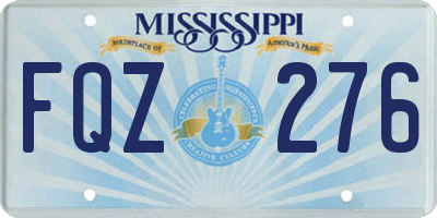 MS license plate FQZ276