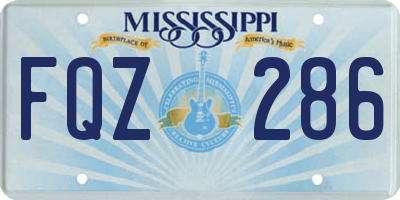 MS license plate FQZ286