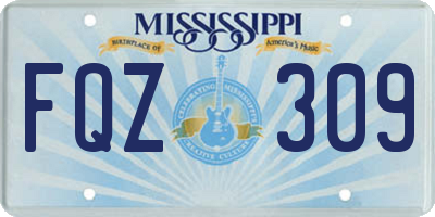 MS license plate FQZ309