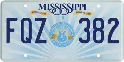 MS license plate FQZ382