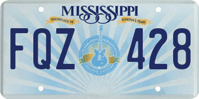 MS license plate FQZ428