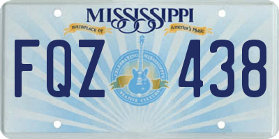 MS license plate FQZ438