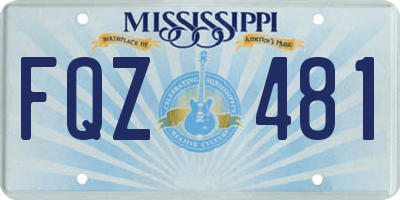 MS license plate FQZ481
