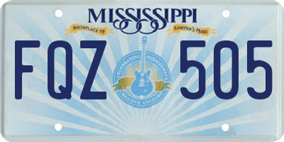 MS license plate FQZ505