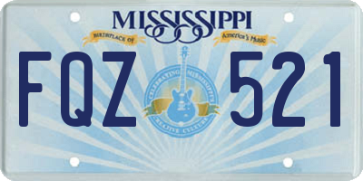 MS license plate FQZ521