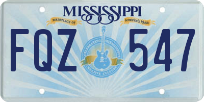 MS license plate FQZ547