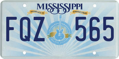 MS license plate FQZ565