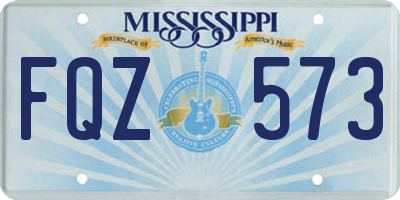MS license plate FQZ573