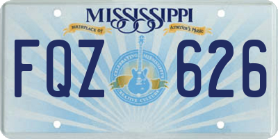 MS license plate FQZ626
