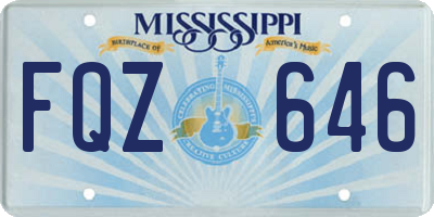 MS license plate FQZ646