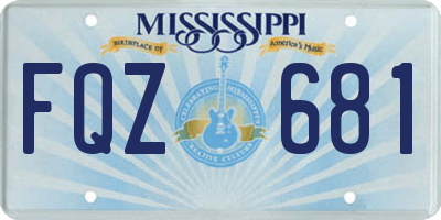 MS license plate FQZ681