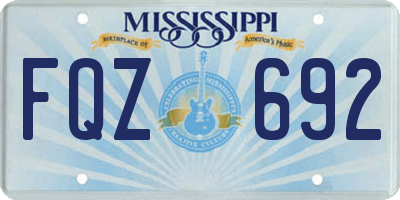 MS license plate FQZ692
