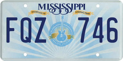 MS license plate FQZ746