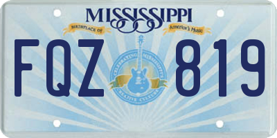 MS license plate FQZ819