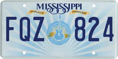 MS license plate FQZ824