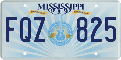 MS license plate FQZ825