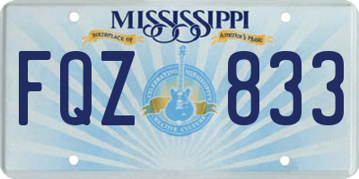 MS license plate FQZ833
