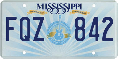 MS license plate FQZ842