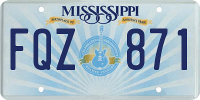 MS license plate FQZ871