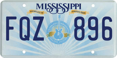 MS license plate FQZ896