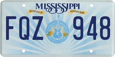 MS license plate FQZ948