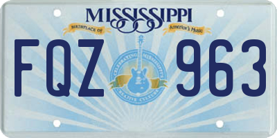 MS license plate FQZ963